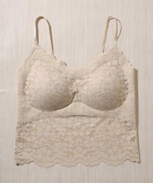 Lace Ladies（レースレディース）の「花柄 総レース カップ付き コンパクト キャミソール（キャミソール・レディース・ブラック/アイボリー/ホワイト・FREE）」の13枚目の写真