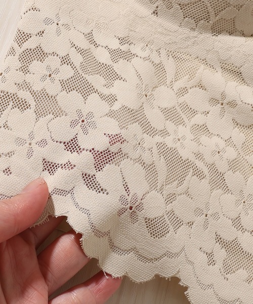 Lace Ladies（レースレディース）の「花柄 総レース カップ付き コンパクト キャミソール（キャミソール・レディース・ブラック/アイボリー/ホワイト・FREE）」の18枚目の写真