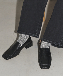 GRISE | GRISEレザースクエアギャザーローファー(ローファー)