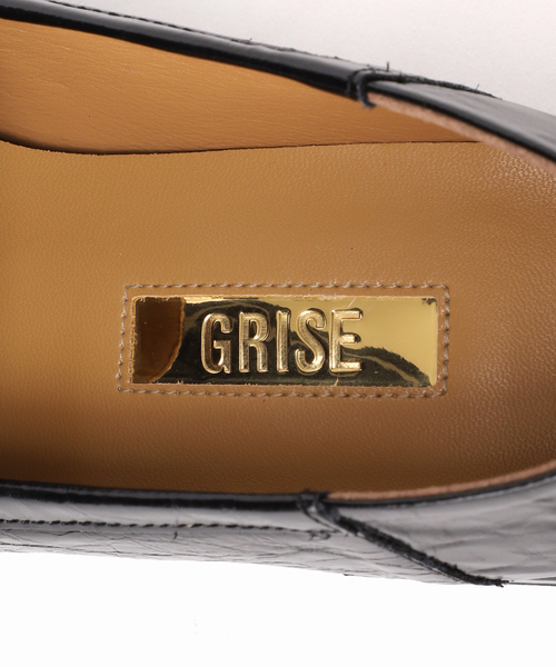 GRISE（グリーズ）の「GRISEレザースクエアギャザーローファー（ローファー・レディース・ブラック/ブルー系その他/ベージュ・25cm/24.5cm/24cm/23.5cm/23cm/22.5cm/22cm）」の19枚目の写真