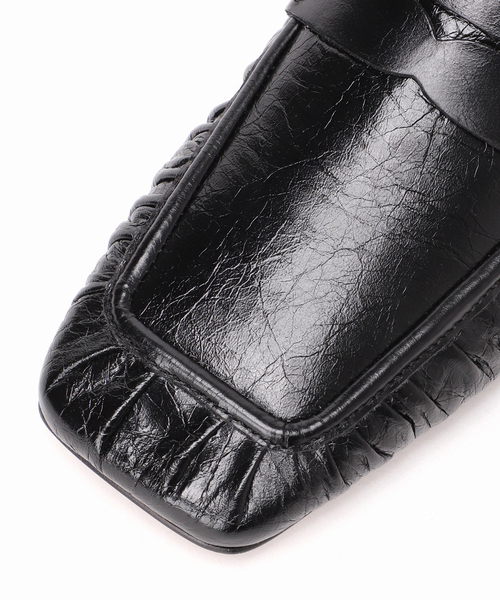 GRISE（グリーズ）の「GRISEレザースクエアギャザーローファー（ローファー・レディース・ブラック/ブルー系その他/ベージュ・25cm/24.5cm/24cm/23.5cm/23cm/22.5cm/22cm）」の20枚目の写真