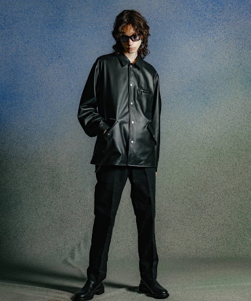 CRIMIE(クライミー)の「CRIMIE/クライミー/SPANISH LAMB LEATHER SPORTS JACKET/スペイン ラム レザー スポーツ ジャケット(その他アウター・メンズ・ブラック・M/L)」の2枚目の写真