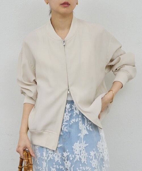 GALLARDAGALANTE（ガリャルダガランテ）の「サテンブルゾン（ブルゾン・レディース・カーキ/ベージュ・FREE）」の6枚目の写真