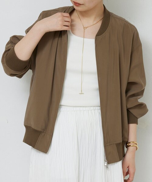 GALLARDAGALANTE（ガリャルダガランテ）の「サテンブルゾン（ブルゾン・レディース・カーキ/ベージュ・FREE）」の11枚目の写真