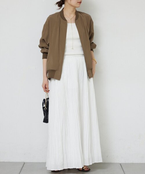 GALLARDAGALANTE（ガリャルダガランテ）の「サテンブルゾン（ブルゾン・レディース・カーキ/ベージュ・FREE）」の14枚目の写真