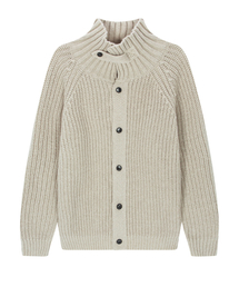 MAISON MASTER（メゾン マスター）の「ハイネックカーディガン ベージュ（カーディガン/ボレロ）」