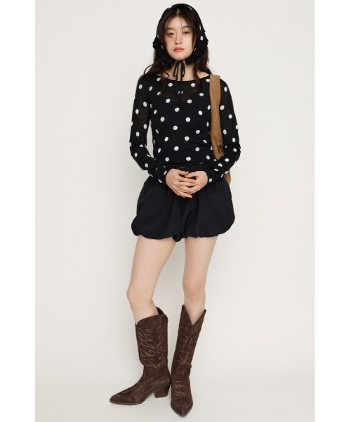 MICHIXSLY DOTS KNIT トップス　ミチスライドットニットトップス MICHIXSLY DOTS KNIT TOPS ミチスライドットニットトップス 冬服 春服