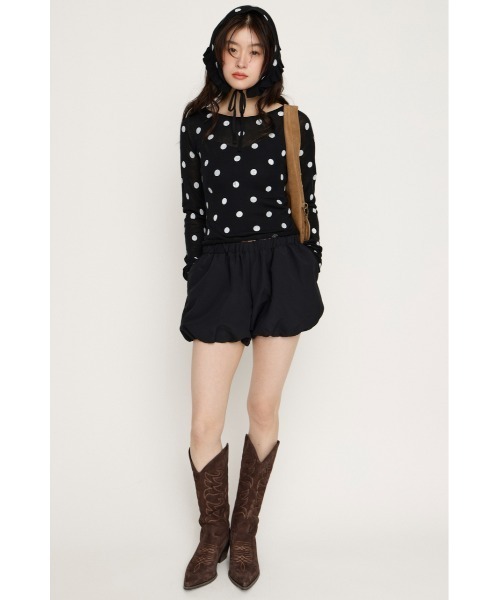 SLY（スライ）の「MICHIXSLY DOTS KNIT TOPS ミチスライドットニットトップス 冬服 春服（ニット/セーター・レディース・ブラック系その他2/ホワイト系その他2・FREE）」の15枚目の写真