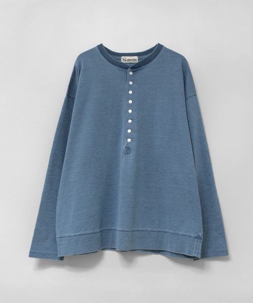 RNA-N(アールエヌエーエヌ)の「M2613 インディゴヘンリーT(Tシャツ/カットソー・レディース・ワンウォッシュ/インディゴブルー/ライトインディゴブルー・FREE)」の3枚目の写真