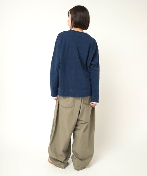 RNA-N(アールエヌエーエヌ)の「M2613 インディゴヘンリーT(Tシャツ/カットソー・レディース・ワンウォッシュ/インディゴブルー/ライトインディゴブルー・FREE)」の15枚目の写真