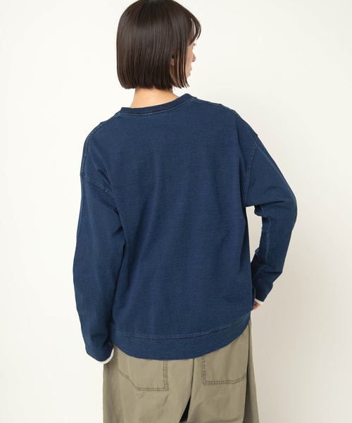 RNA-N(アールエヌエーエヌ)の「M2613 インディゴヘンリーT(Tシャツ/カットソー・レディース・ワンウォッシュ/インディゴブルー/ライトインディゴブルー・FREE)」の10枚目の写真