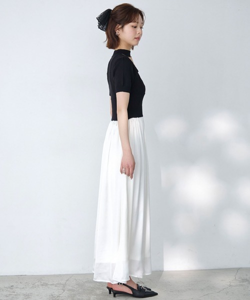 Elishe(エリシェ)の「カットアウトドッキングワンピース(ワンピース・レディース・ブラック系/グレー系・0/1)」の13枚目の写真