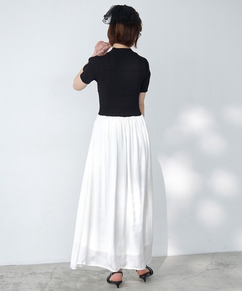 Elishe(エリシェ)の「カットアウトドッキングワンピース(ワンピース・レディース・ブラック系/グレー系・0/1)」の14枚目の写真