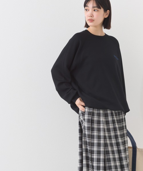 OMNES（オムネス）の「ソフトポンチロゴプリント裾ドローコード 長袖Tシャツ 花粉リリース付（Tシャツ/カットソー・レディース・ブラック/ライトピンク/ベージュ/ライトグレー・FREE）」の9枚目の写真