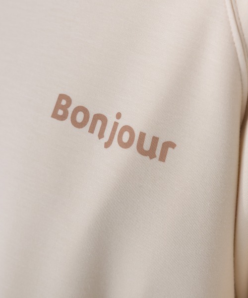 OMNES(オムネス)の「ソフトポンチロゴプリント裾ドローコード 長袖Tシャツ 花粉リリース付(Tシャツ/カットソー・レディース・ブラック/ライトピンク/ベージュ/ライトグレー・FREE)」の17枚目の写真