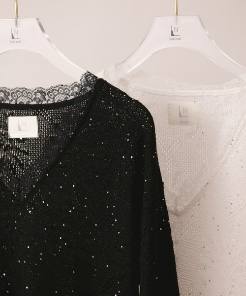 spangle lace frill tops / スパンコールレースフリルトップス（T
