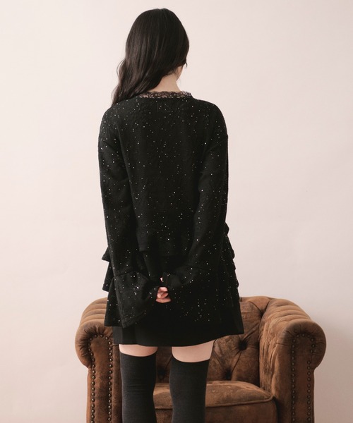 spangle lace frill tops / スパンコールレースフリルトップス（T