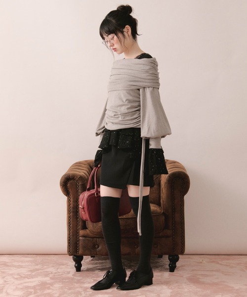 spangle lace frill tops / スパンコールレースフリルトップス（T