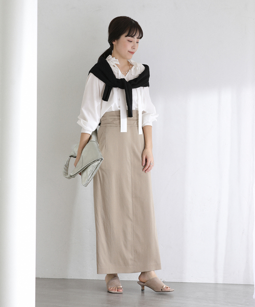 La TOTALITE（ラトータリテ）の「【洗える】フリルカラーブラウス（シャツ/ブラウス・レディース・ホワイト/サックスブルー・FREE）」の13枚目の写真