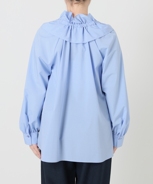 La TOTALITE（ラトータリテ）の「【洗える】フリルカラーブラウス（シャツ/ブラウス・レディース・ホワイト/サックスブルー・FREE）」の21枚目の写真