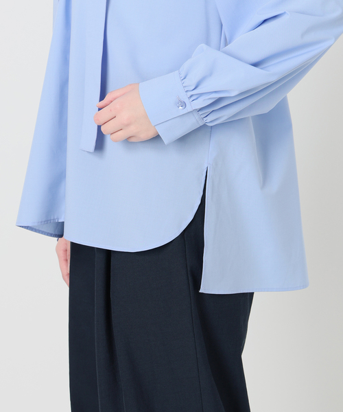 La TOTALITE（ラトータリテ）の「【洗える】フリルカラーブラウス（シャツ/ブラウス・レディース・ホワイト/サックスブルー・FREE）」の3枚目の写真