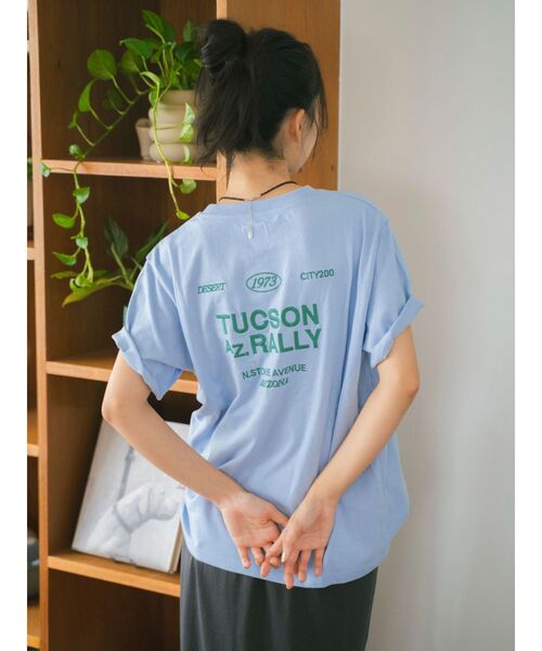 Ungrid（アングリッド）の「カラーエンブロイダリーTee（Tシャツ/カットソー・レディース・ブルー/チャコールグレー/オフホワイト/ピンク/イエロー・FREE）」の13枚目の写真