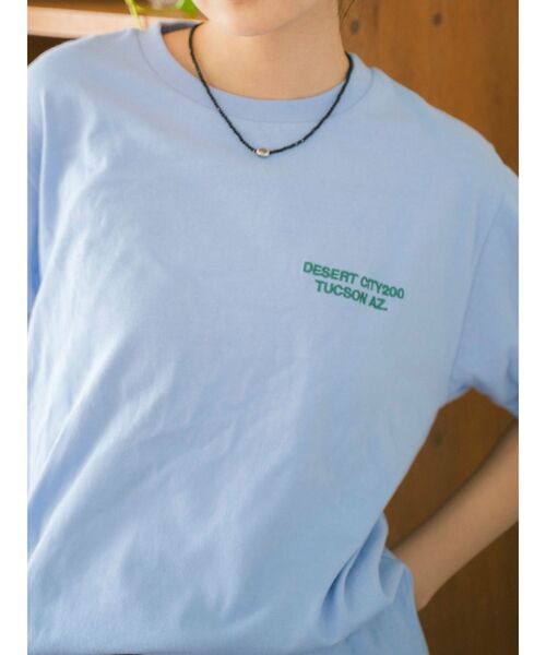 Ungrid（アングリッド）の「カラーエンブロイダリーTee（Tシャツ/カットソー・レディース・ブルー/チャコールグレー/オフホワイト/ピンク/イエロー・FREE）」の15枚目の写真