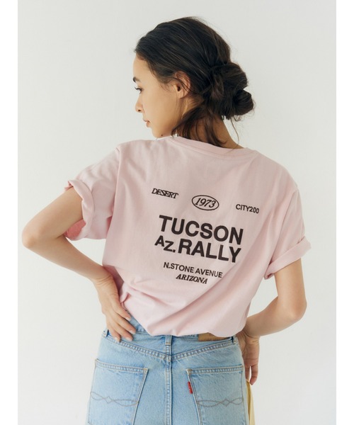 Ungrid（アングリッド）の「カラーエンブロイダリーTee（Tシャツ/カットソー・レディース・ブルー/チャコールグレー/オフホワイト/ピンク/イエロー・FREE）」の5枚目の写真