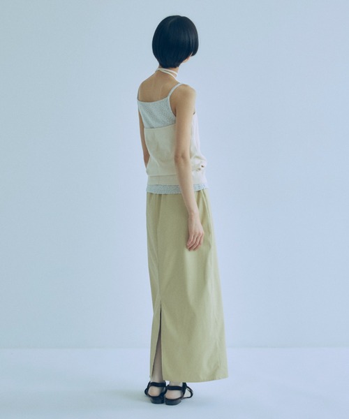 EN NEUME(エンノイム)の「Washable Faux Leather Narrow Skirt(スカート・レディース・ブルー/イエロー・FREE)」の11枚目の写真