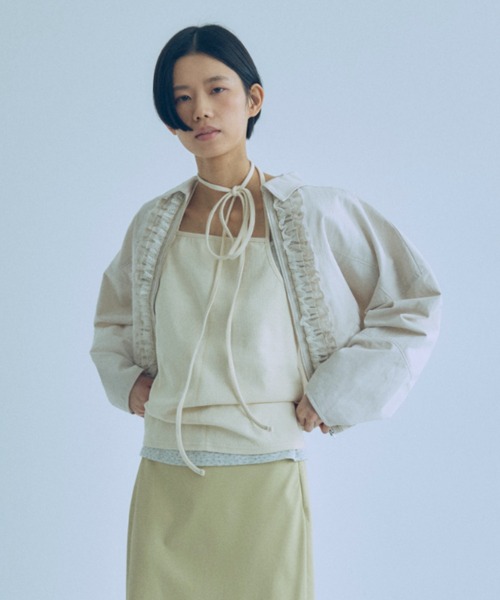 EN NEUME(エンノイム)の「Washable Faux Leather Narrow Skirt(スカート・レディース・ブルー/イエロー・FREE)」の8枚目の写真