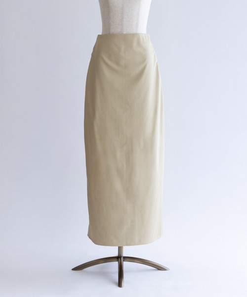 EN NEUME(エンノイム)の「Washable Faux Leather Narrow Skirt(スカート・レディース・ブルー/イエロー・FREE)」の16枚目の写真