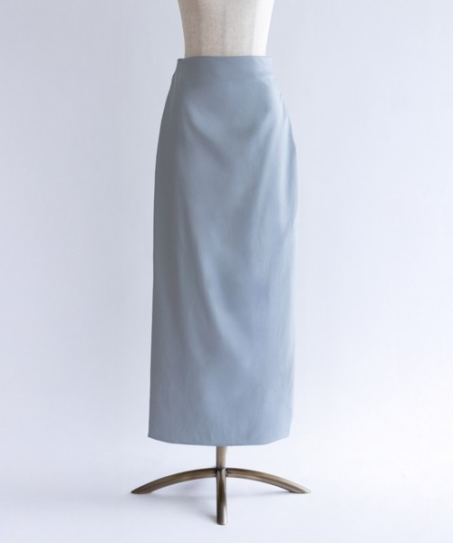 EN NEUME(エンノイム)の「Washable Faux Leather Narrow Skirt(スカート・レディース・ブルー/イエロー・FREE)」の12枚目の写真