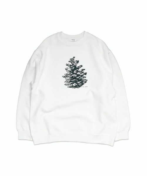 Knuu(ヌウ)の「Pinecorn Sweatshirt(Tシャツ/カットソー・メンズ・ヘザーグレー/ホワイト/ブラウン・SMALL/MEDIUM/LARGE/X-LARGE)」の1枚目の写真
