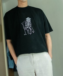 A blends（エイブレンズ）の「"A blends Meme-ci × A blends イラストTシャツ ""schnauzer"""（Tシャツ/カットソー）」