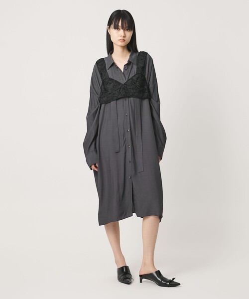 AEWEN MATOPH＞ボウタイシャツワンピース ‐ ウォッシャブル ‐（シャツ