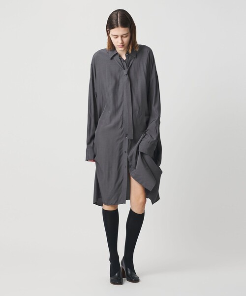 AEWEN MATOPH＞ボウタイシャツワンピース ‐ ウォッシャブル ‐（シャツ