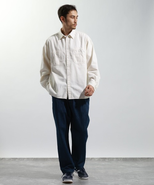 BAYFLOW（ベイフロー）の「コットンリネンテーパードデニムパンツ【リラックスシルエット】（デニムパンツ・メンズ・ダークブルー/ライトブルー・LARGE/MEDIUM）」の9枚目の写真