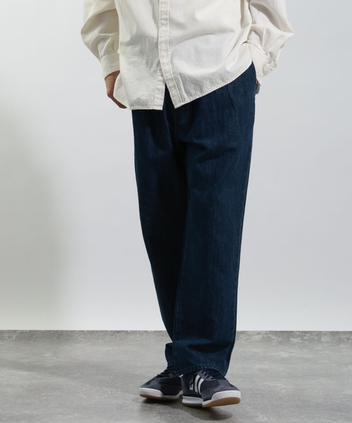 BAYFLOW（ベイフロー）の「コットンリネンテーパードデニムパンツ【リラックスシルエット】（デニムパンツ・メンズ・ダークブルー/ライトブルー・LARGE/MEDIUM）」の12枚目の写真