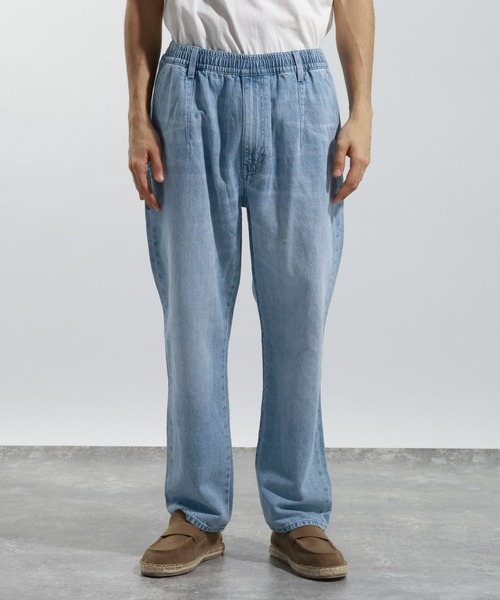 BAYFLOW（ベイフロー）の「コットンリネンテーパードデニムパンツ【リラックスシルエット】（デニムパンツ・メンズ・ダークブルー/ライトブルー・LARGE/MEDIUM）」の10枚目の写真