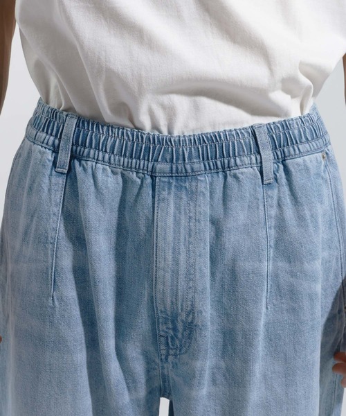 BAYFLOW（ベイフロー）の「コットンリネンテーパードデニムパンツ【リラックスシルエット】（デニムパンツ・メンズ・ダークブルー/ライトブルー・LARGE/MEDIUM）」の4枚目の写真