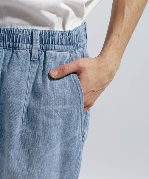 BAYFLOW（ベイフロー）の「コットンリネンテーパードデニムパンツ【リラックスシルエット】（デニムパンツ・メンズ・ダークブルー/ライトブルー・LARGE/MEDIUM）」の11枚目の写真