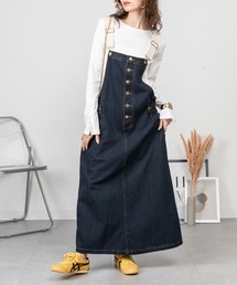 RCD（アールシーディー）の「配色ショルダーデニムサロペットスカート（サロペット/オーバーオール）」