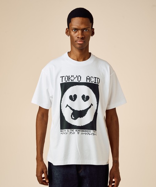 BEDWIN & THE HEARTBREAKERS(ベドウィン アンド ザ ハートブレイカーズ)の「S/S PRINTED TEE "Tokyo Acid"(Tシャツ/カットソー・メンズ・ホワイト・LARGE)」の1枚目の写真