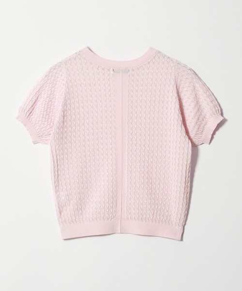 EMMEL REFINES(エメルリファインズ)の「<EMMEL REFINES>EM HW スカシアミ ショートスリーブ ニット(ニット/セーター・レディース・ライトピンク/ケリーグリーン・FREE)」の16枚目の写真