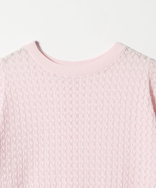 EMMEL REFINES(エメルリファインズ)の「<EMMEL REFINES>EM HW スカシアミ ショートスリーブ ニット(ニット/セーター・レディース・ライトピンク/ケリーグリーン・FREE)」の17枚目の写真