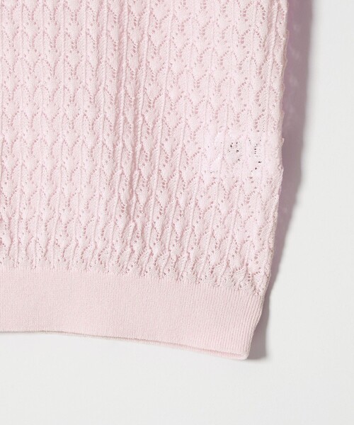 EMMEL REFINES(エメルリファインズ)の「<EMMEL REFINES>EM HW スカシアミ ショートスリーブ ニット(ニット/セーター・レディース・ライトピンク/ケリーグリーン・FREE)」の19枚目の写真