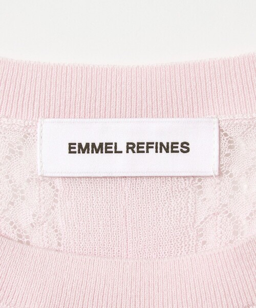 EMMEL REFINES(エメルリファインズ)の「<EMMEL REFINES>EM HW スカシアミ ショートスリーブ ニット(ニット/セーター・レディース・ライトピンク/ケリーグリーン・FREE)」の21枚目の写真
