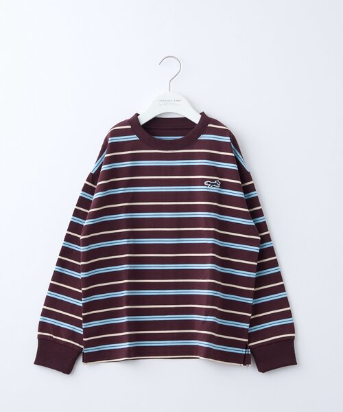 CIAOPANIC TYPY（チャオパニックティピー）の「【KIDS】【FOX×TYPY】【WEB限定】マルチボーダートップス（Tシャツ/カットソー・キッズ・アイボリー/ブラウン/ベージュ・150/130/110）」の20枚目の写真