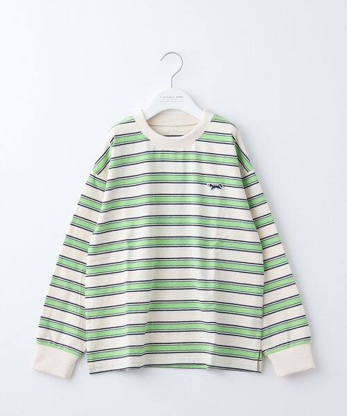 CIAOPANIC TYPY（チャオパニックティピー）の「【KIDS】【FOX×TYPY】【WEB限定】マルチボーダートップス（Tシャツ/カットソー・キッズ・アイボリー/ブラウン/ベージュ・150/130/110）」の22枚目の写真