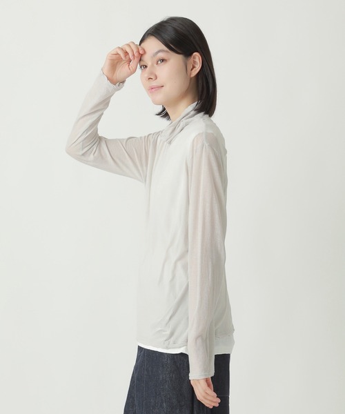 Plantation(プランテーション)の「エジプトコットン / カットソー(Tシャツ/カットソー・レディース・ライトグレー/ホワイト/ブラック・M size)」の4枚目の写真
